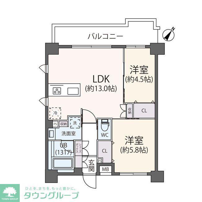 リージア代々木ビナリオ(1K/8階)の間取り写真