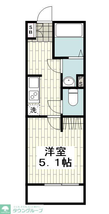 カインドネス東神奈川(1K/3階)の間取り写真