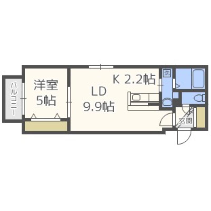 CITYPREMIERE発寒(1LDK/4階)の間取り写真