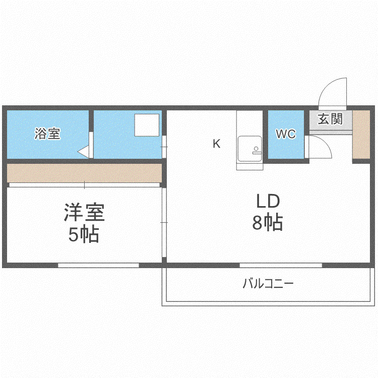 サークルロードヒルズ(1LDK/2階)の間取り写真