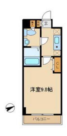 FKマンション(1K/3階)の間取り写真