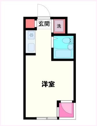 スカイコート西谷(ワンルーム/4階)の間取り写真