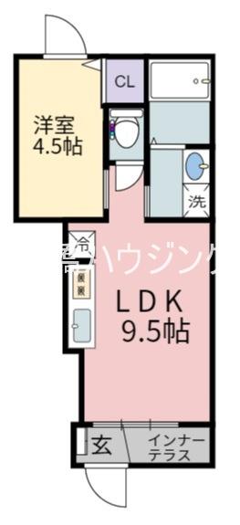 サンテラス(1LDK/1階)の間取り写真