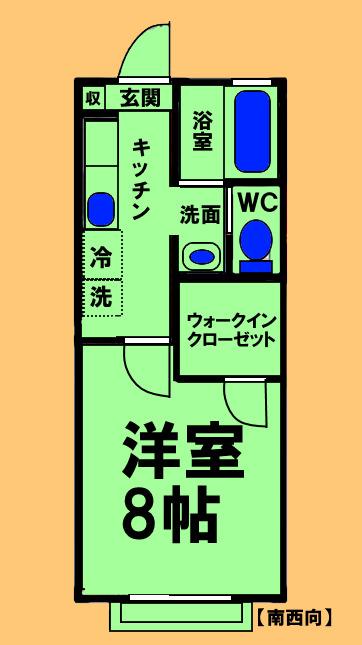ボナールネオ(1K/2階)の間取り写真