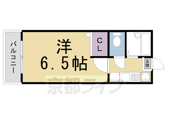 メゾン桃栄II(1K/1階)の間取り写真