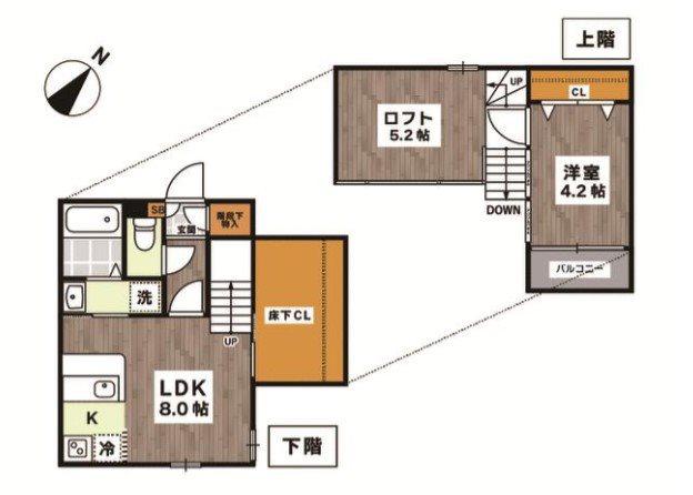 ADC博多オーゼ(1LDK/1階)の間取り写真