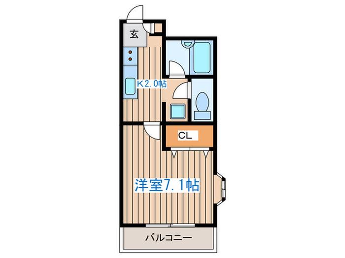 KMPORT(1K/3階)の間取り写真