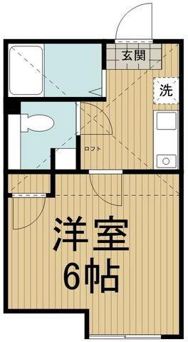 リヴィエール京町(1K/2階)の間取り写真