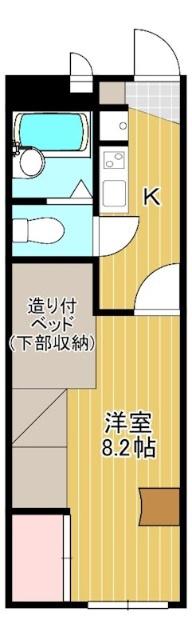ＪＲ東海道本線 六合駅 徒歩118分 2階建 築21年(1K/2階)の間取り写真