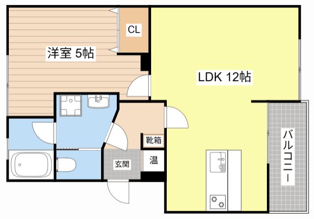 東晃マンション(1LDK/3階)の間取り写真