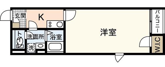 レオネクストプレミール(1K/1階)の間取り写真