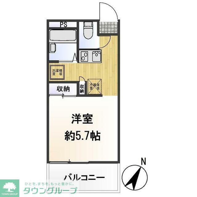 ロイヤルパーク二番館(ワンルーム/2階)の間取り写真