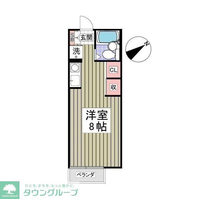オゼットワールB(ワンルーム/1階)の間取り写真