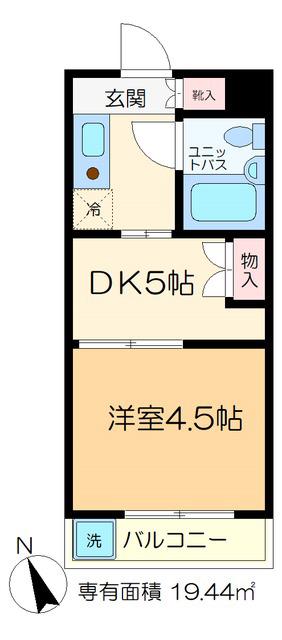 ヴィレッジ金町(2K/2階)の間取り写真