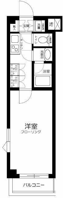 ルーブル経堂(1K/2階)の間取り写真