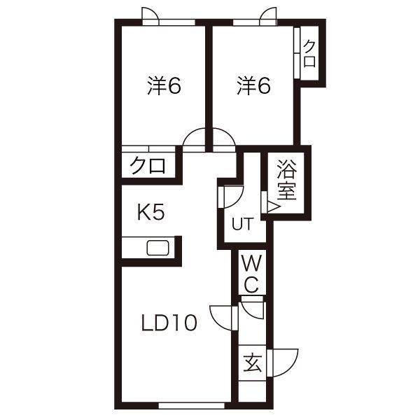 インフィニティ74(2LDK/3階)の間取り写真