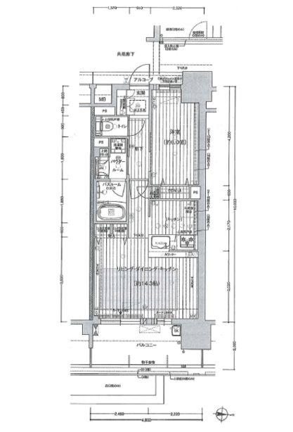 プレサンス グラン 栄 THE TOWER(1LDK/5階)の間取り写真
