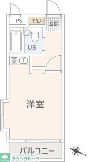 メゾン菊野台(ワンルーム/1階)の間取り写真