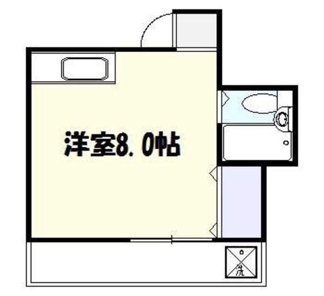 マンションメナハウス(ワンルーム/4階)の間取り写真
