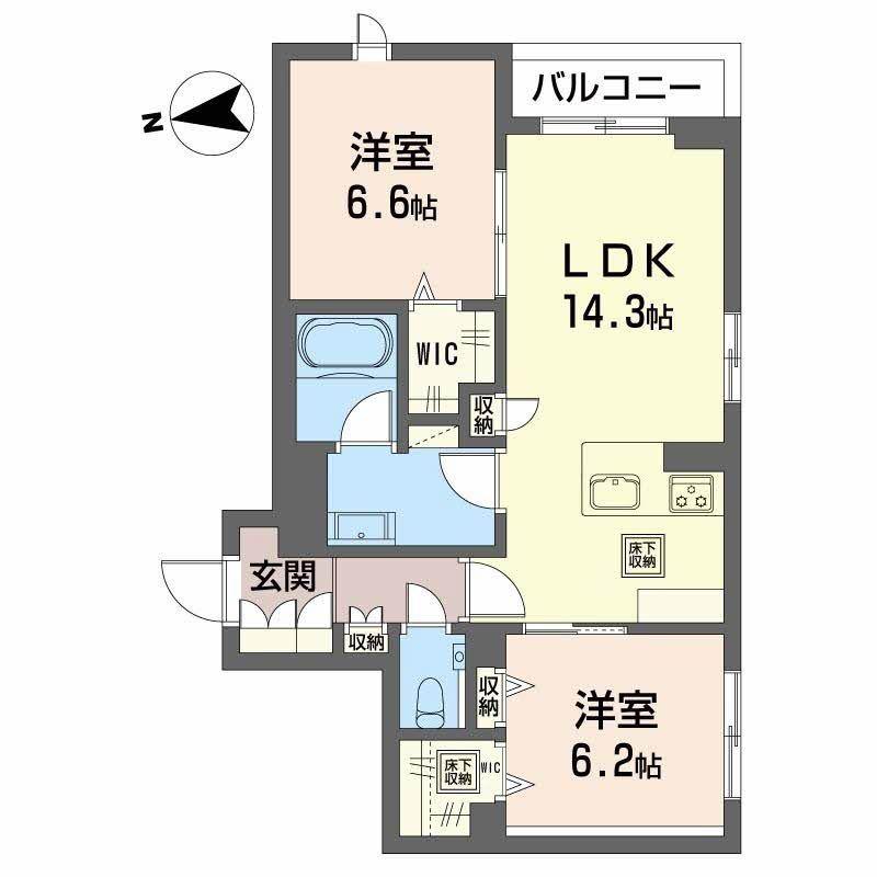 FORENA(2LDK/1階)の間取り写真
