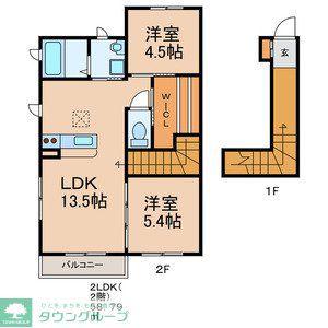 イレックス(2LDK/2階)の間取り写真