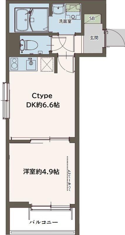 AGRANDE ODAKYU-SAGAMIHARA4(1DK/1階)の間取り写真