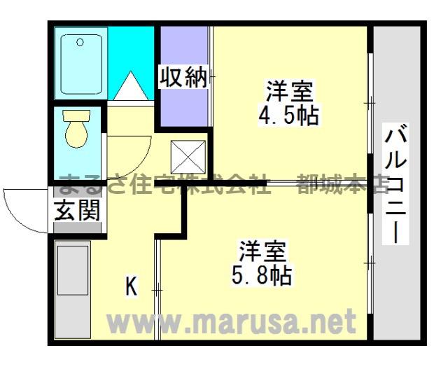 エミネンス(2K/2階)の間取り写真