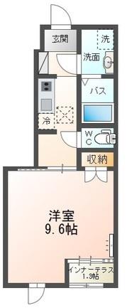 荒町アパート(1K/1階)の間取り写真