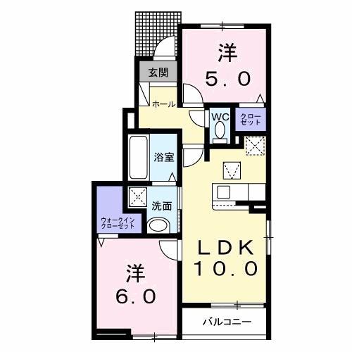 ヴィラ・セレーナ(2LDK/1階)の間取り写真