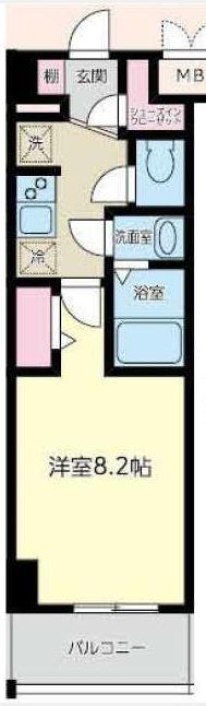 SSグロリエ(1K/5階)の間取り写真