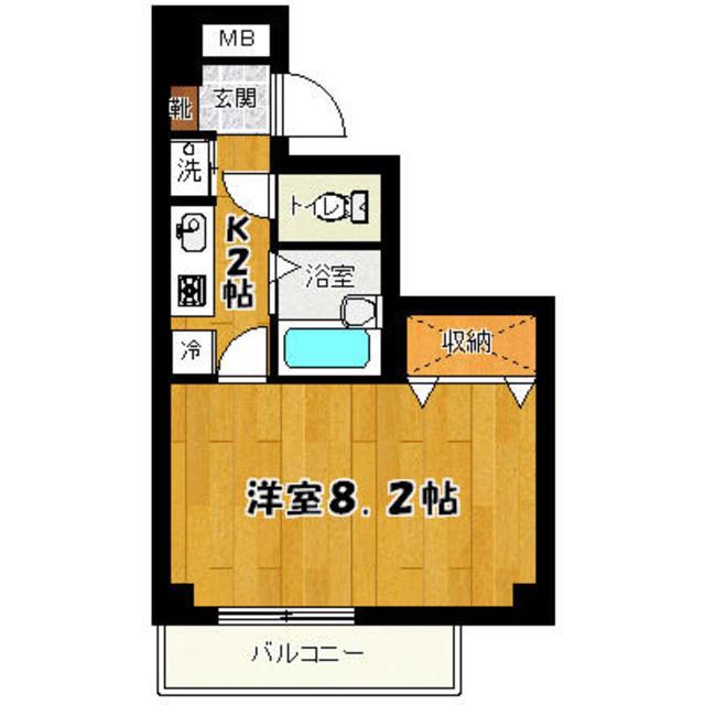 第2本田ビル(1K/4階)の間取り写真