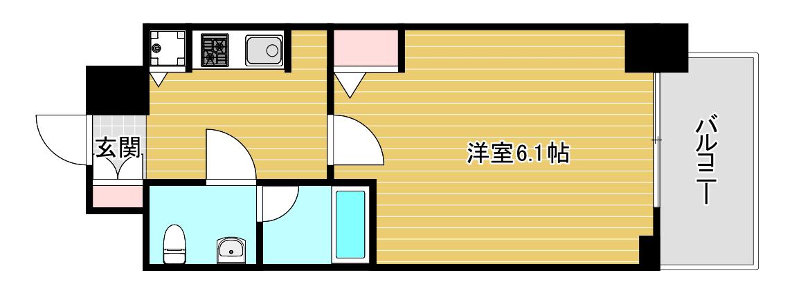 エスライズ大阪ドームレジデンス(1K/3階)の間取り写真