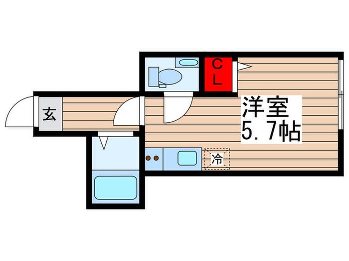 グランスクエア亀戸(ワンルーム/1階)の間取り写真