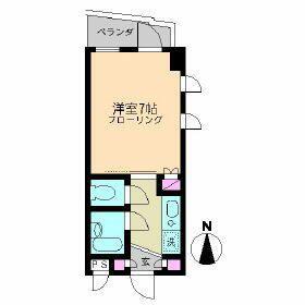クオリアコート(1K/4階)の間取り写真