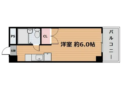 ソワリエマエグチ(1K/4階)の間取り写真