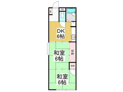 メゾニティエース(2DK/1階)の間取り写真