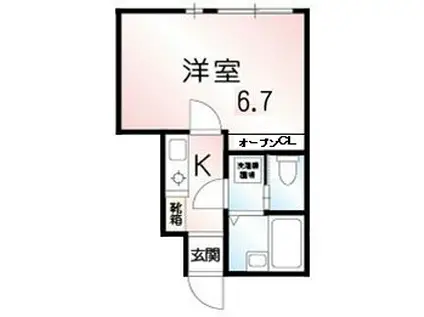 ランド・21西新井4丁目(1K/1階)の間取り写真