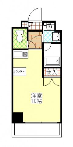 福地産業西十日市ビル(ワンルーム/4階)の間取り写真