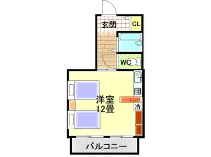 シティ伏見(ワンルーム/2階)の間取り写真