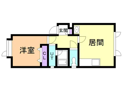 VIVAさくら(1LDK/1階)の間取り写真