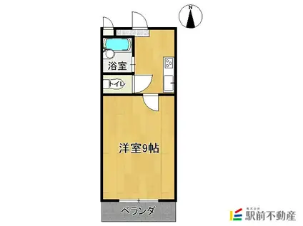 ハイツケンシー本庄II(1K/1階)の間取り写真