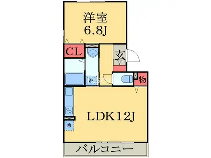 サキクサノ郷Ⅲ(1LDK/2階)の間取り写真