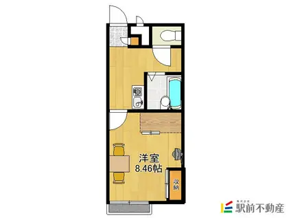 レオパレス紺屋町(1K/2階)の間取り写真