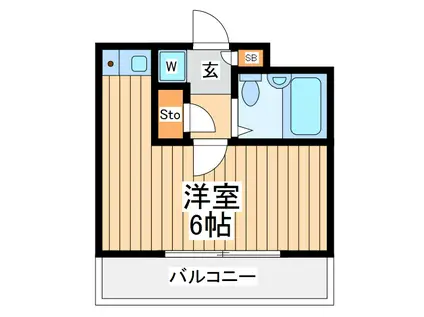 ヴァンハウス小田急相模原(ワンルーム/1階)の間取り写真