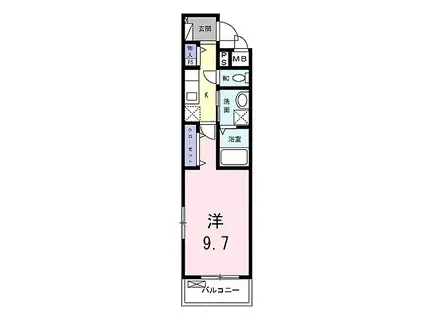 京楽 KYORAKU(1K/3階)の間取り写真