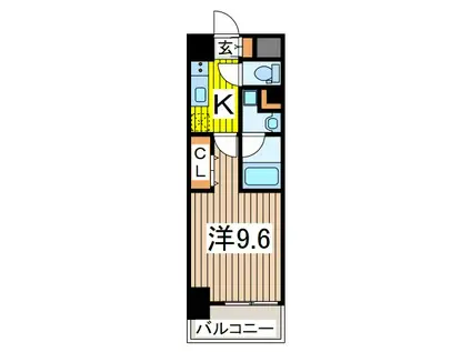 西川口アルティジャーノDSIII(1K/2階)の間取り写真