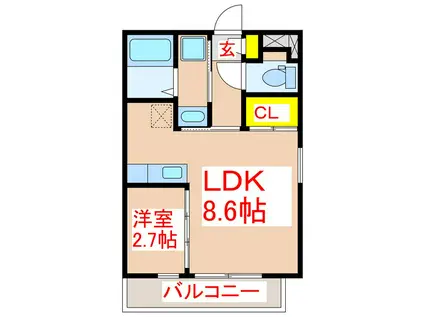 FORSIA 5(1LDK/4階)の間取り写真