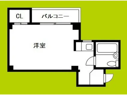 ルンルン桃ヶ池(ワンルーム/3階)の間取り写真