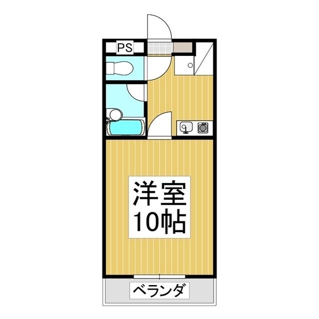 シェトワ鷹羽(1K/4階)の間取り写真