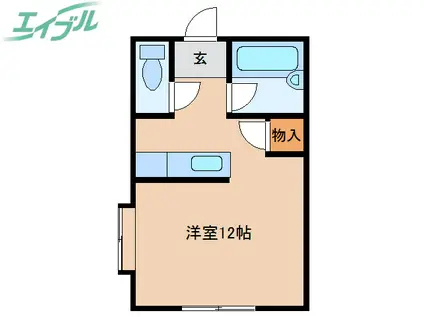 エーデルハイムII(ワンルーム/2階)の間取り写真